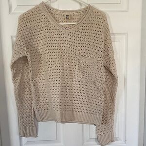 Roxy Women's Tan V-Neck Sweater